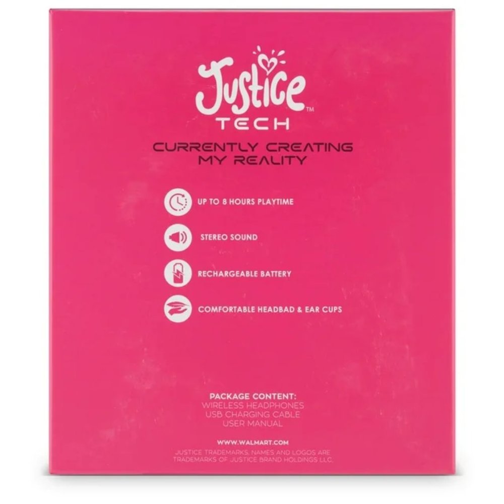 Justice Portable Wireless Bluetooth Headphone with Plush Pom Poms - Picture 6 of 6